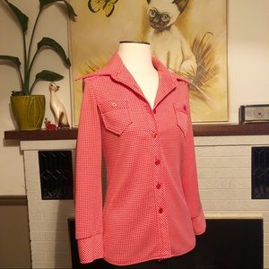 Jack White Vintage Polyester Button Down Shirt Med